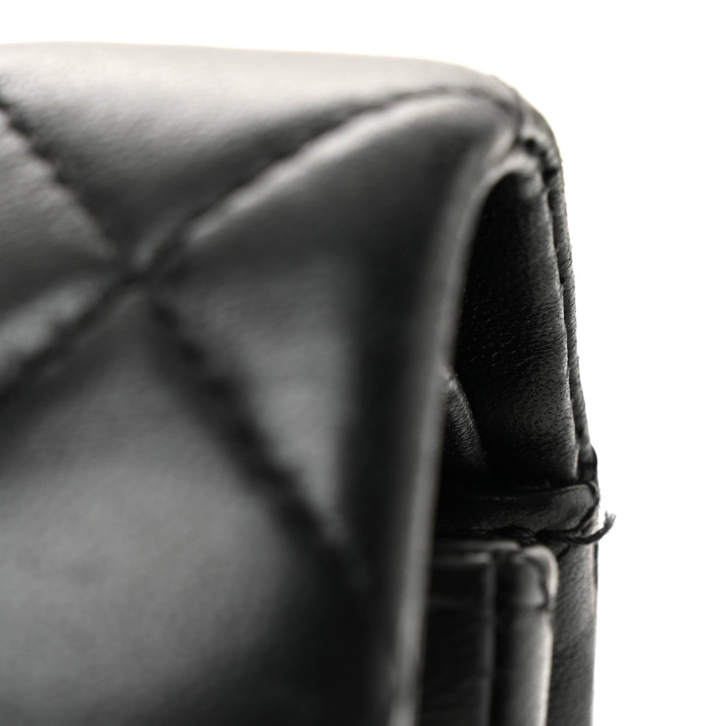 Lambskin Quilted Medium Double Flap So Black