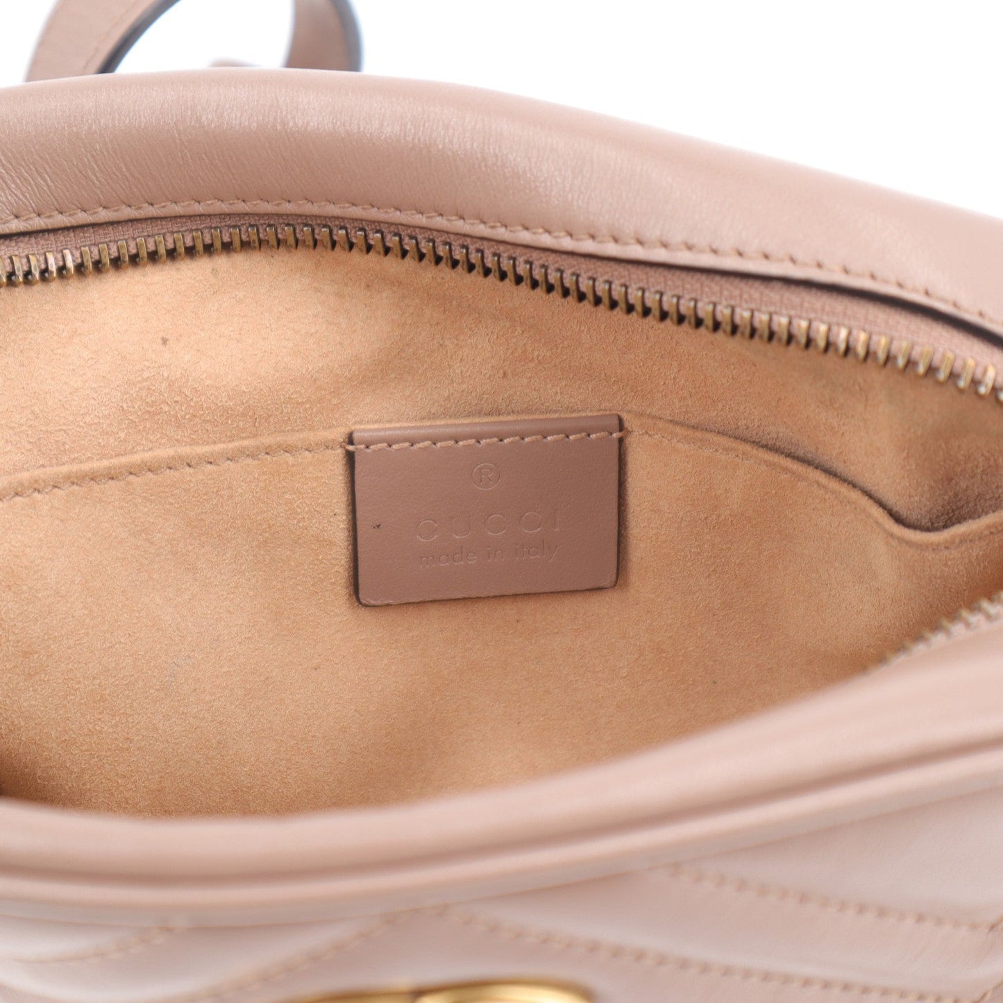 Calfskin Matelasse Mini GG Marmont Chain Shoulder Bag Porcelain Rose