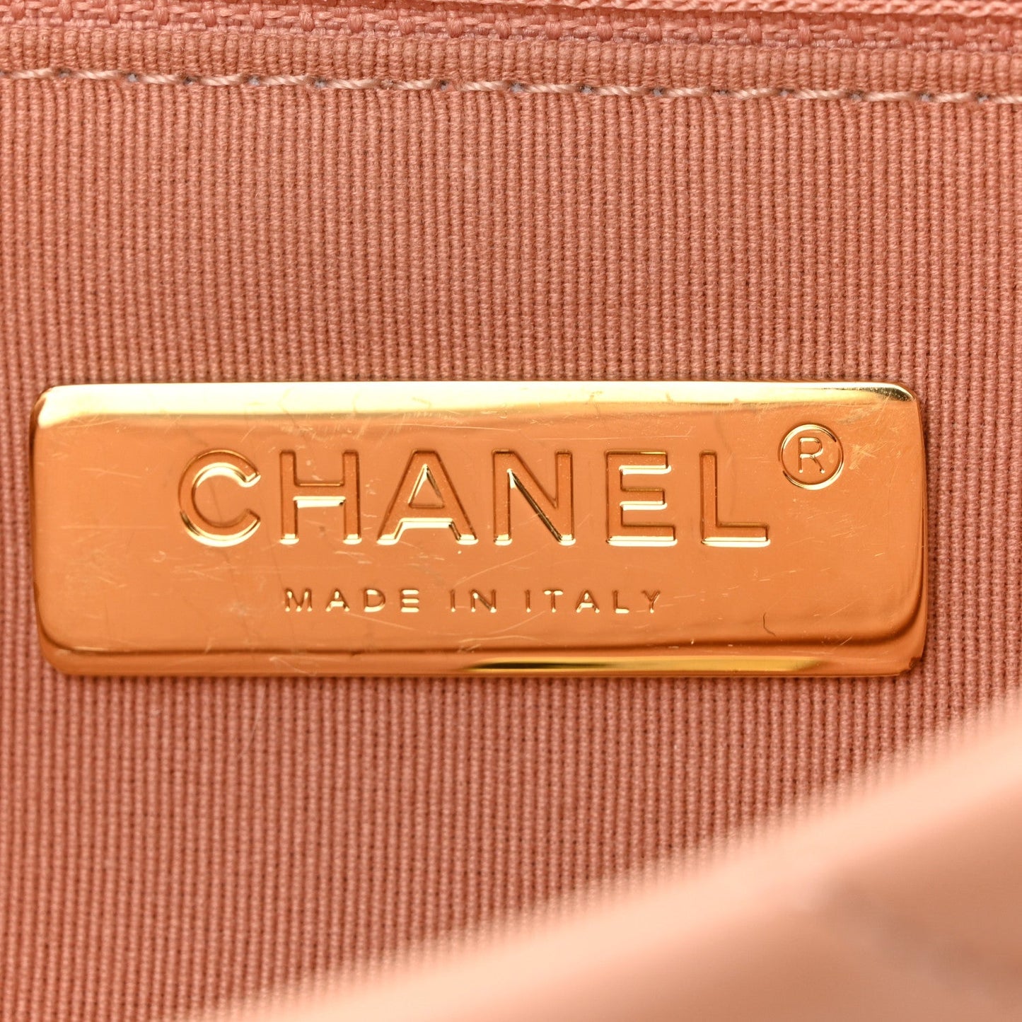 Lambskin Quilted Medium Chanel 19 Flap Beige