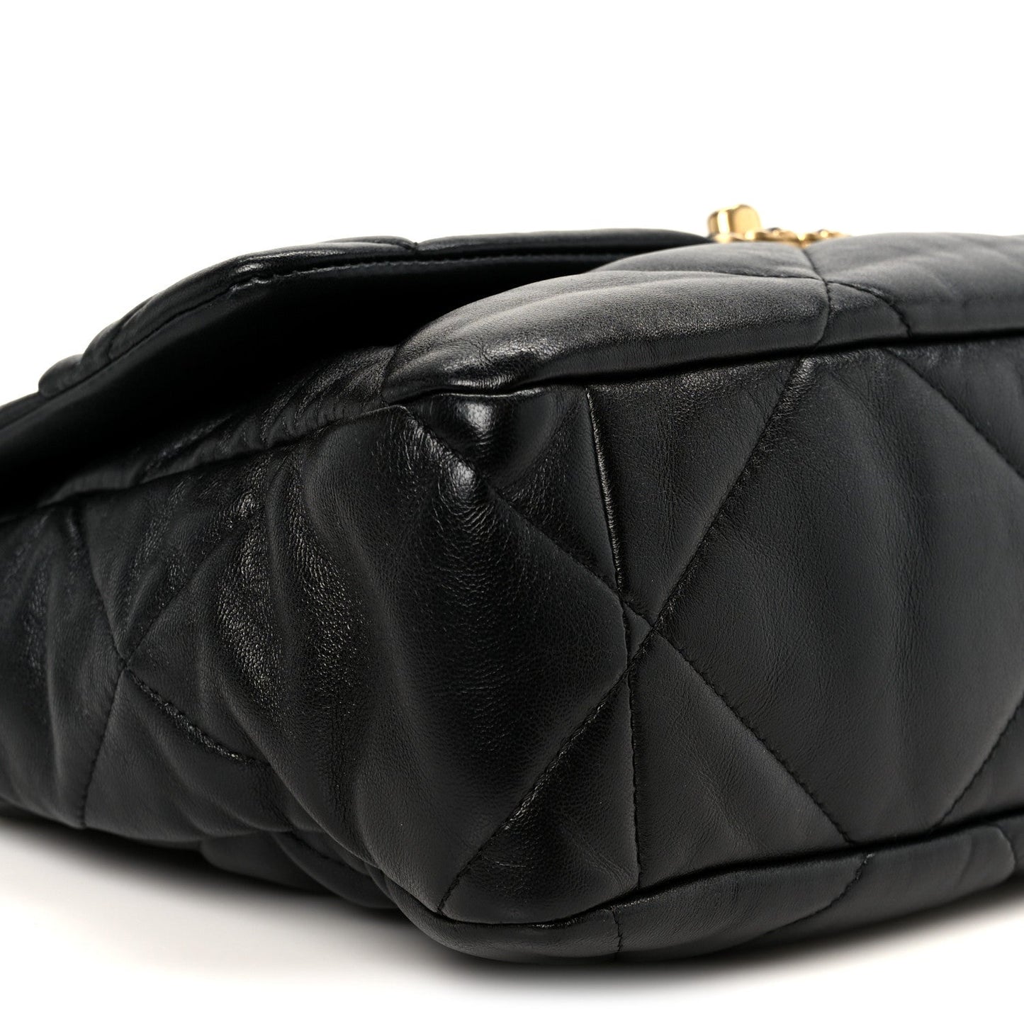 Goatskin Quilted Large Chanel 19 Flap Black