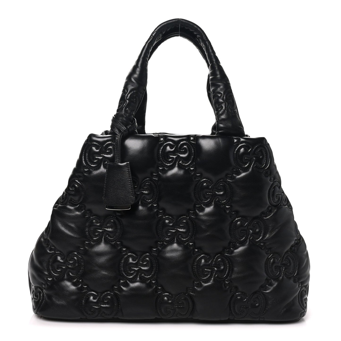 Calfskin GG Matelasse Large Tote Black