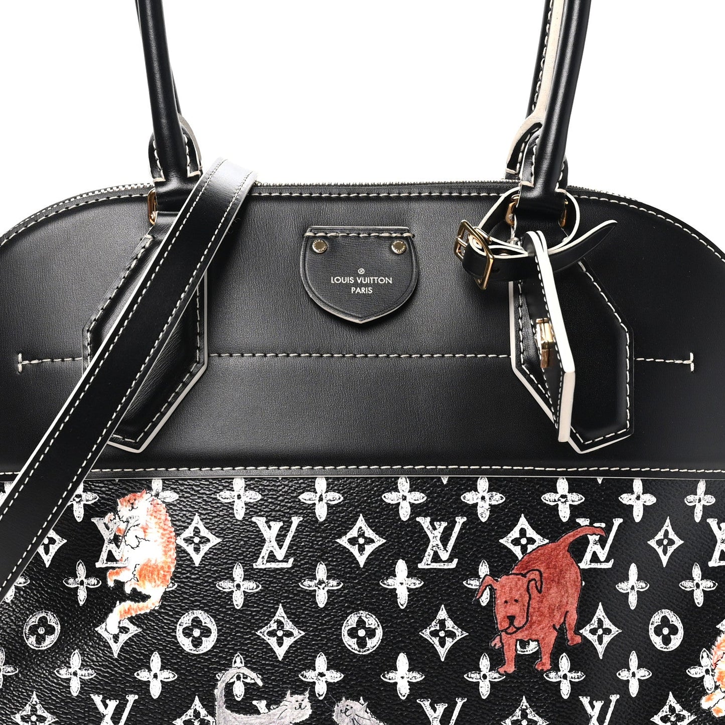Calfskin Catogram Alma Souple MM Black