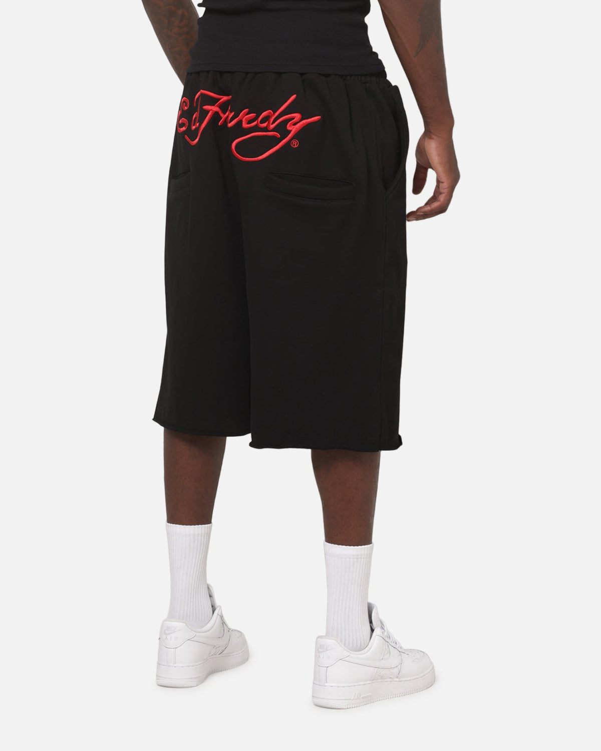 Ed Hardy Baggy Fleece Shorts Black