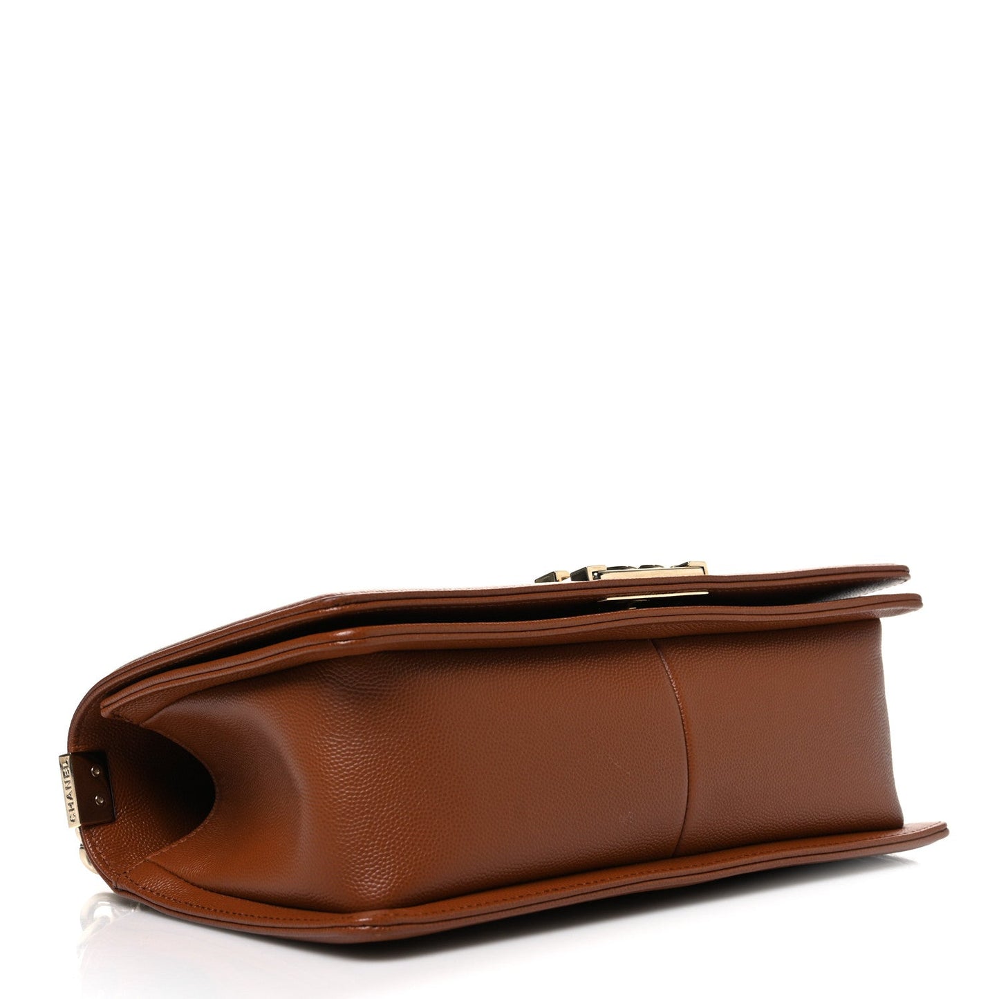 Caviar Quilted Medium Boy Flap Brown