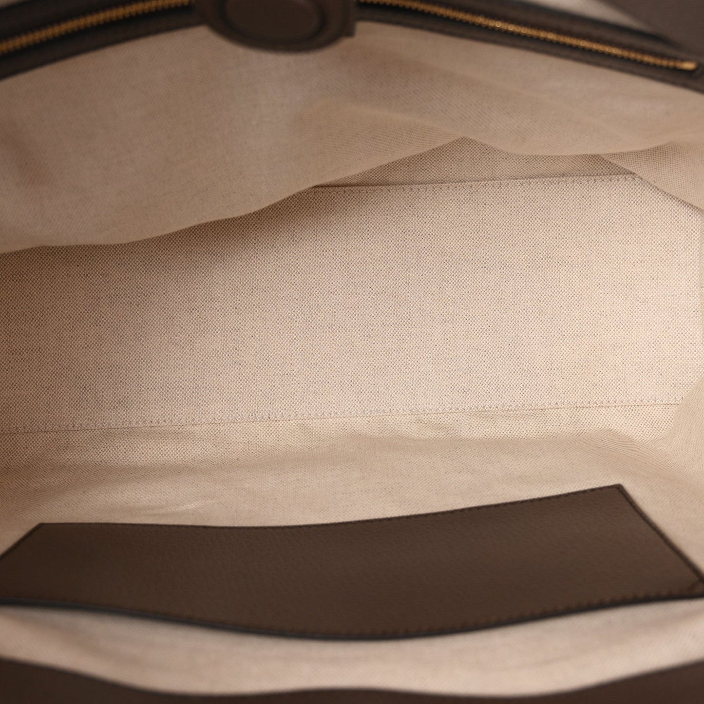 X PALACE Monogram Jumbo GG Textured Dollar Calfskin Web Medium Ophidia Shopping Tote Camel Ebony