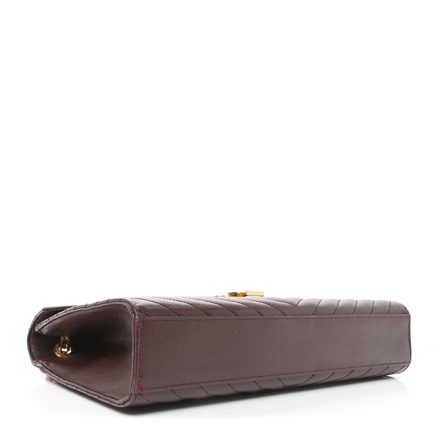 Grain De Poudre Matelasse Chevron Large Monogram Satchel Amaranto