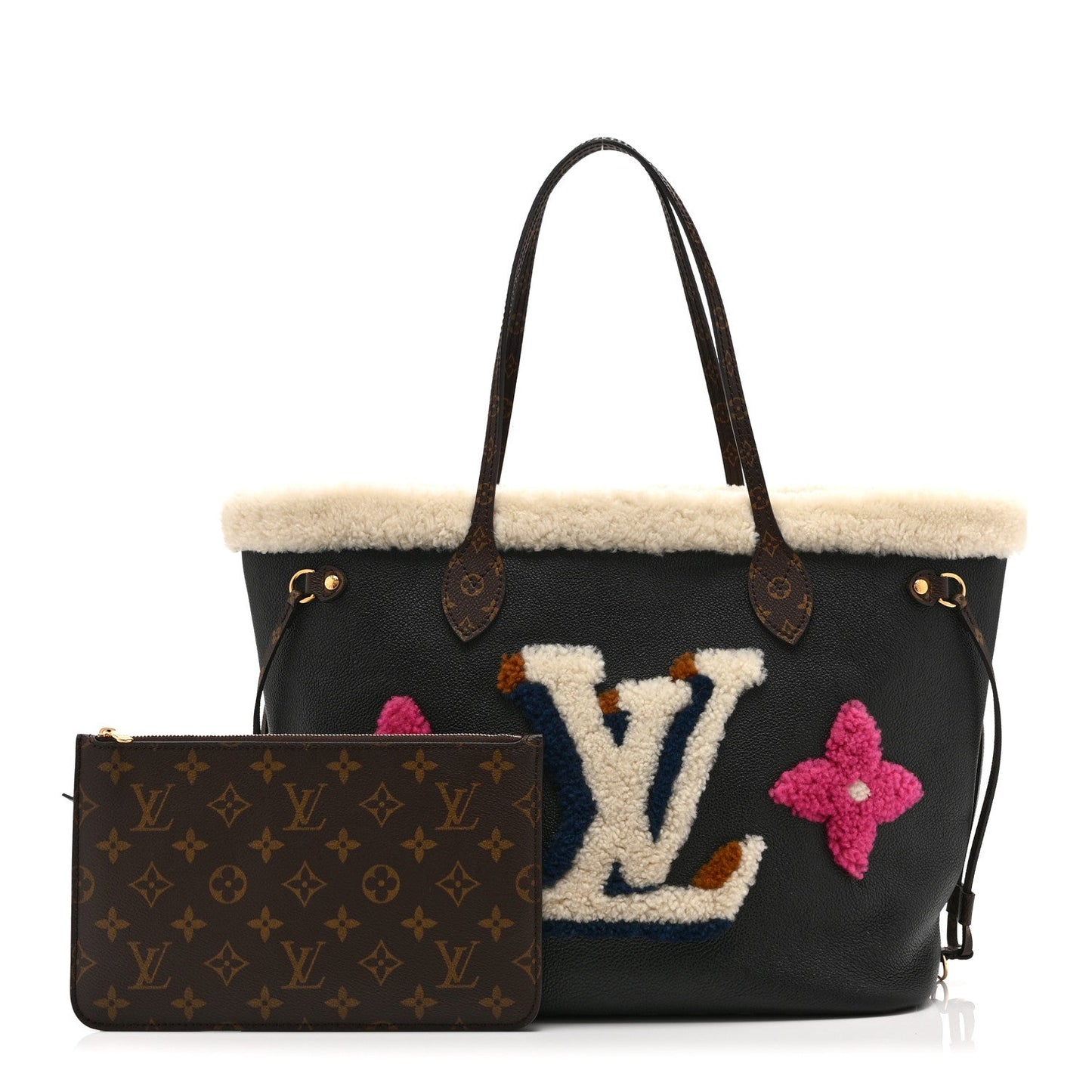Calfskin Monogram Teddy Neverfull MM Black