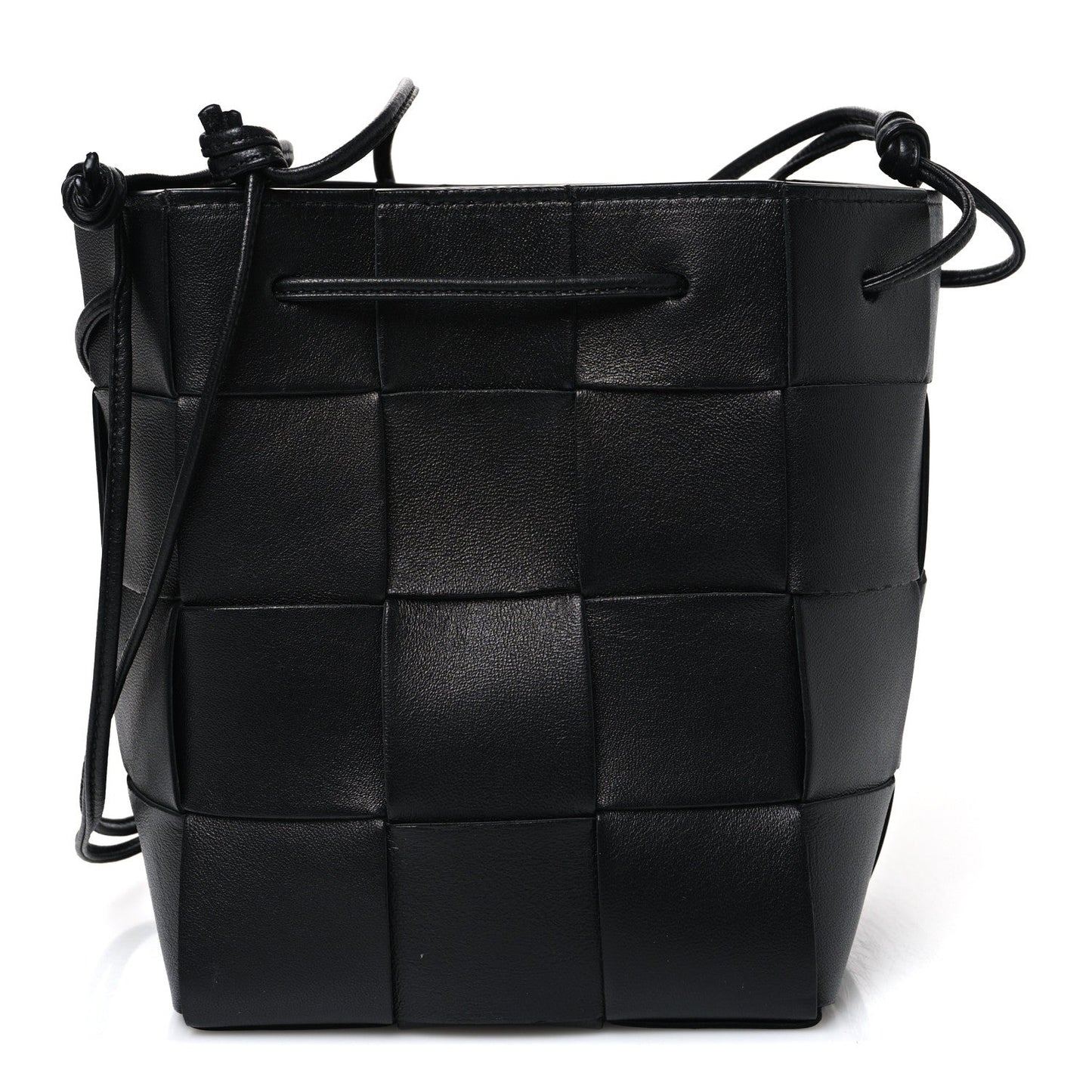 Nappa Maxi Intrecciato Cassette Bucket Bag Black