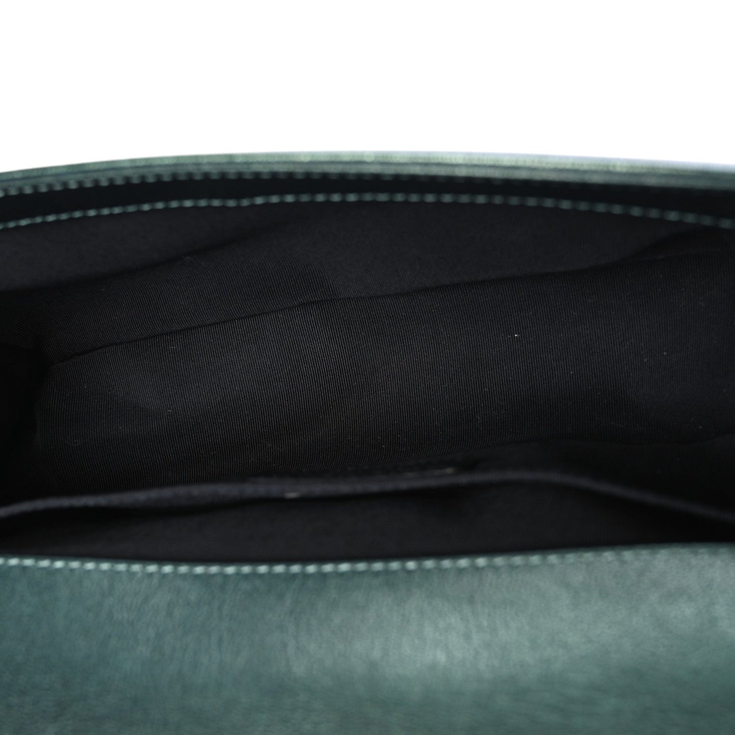 Iridescent Goatskin Quilted Medium Boy Flap Green