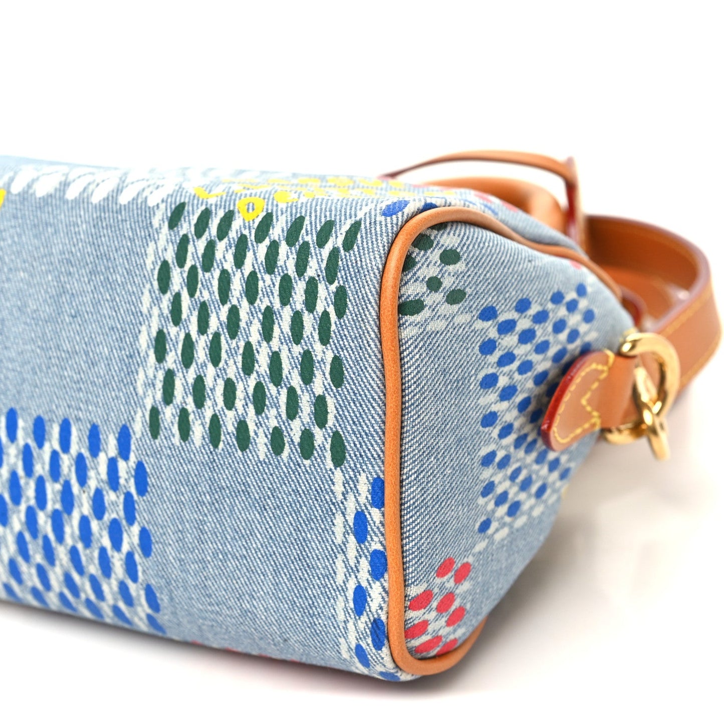 LV Vers Damier Denim Speedy Bandouliere 18 Multicolor