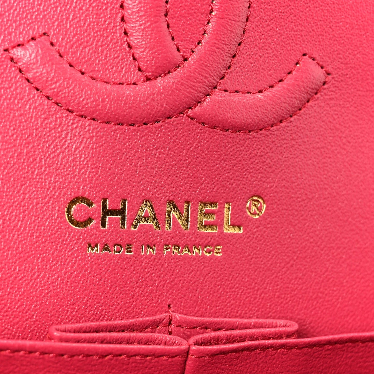 Caviar Quilted Small Double Flap Dark Pink