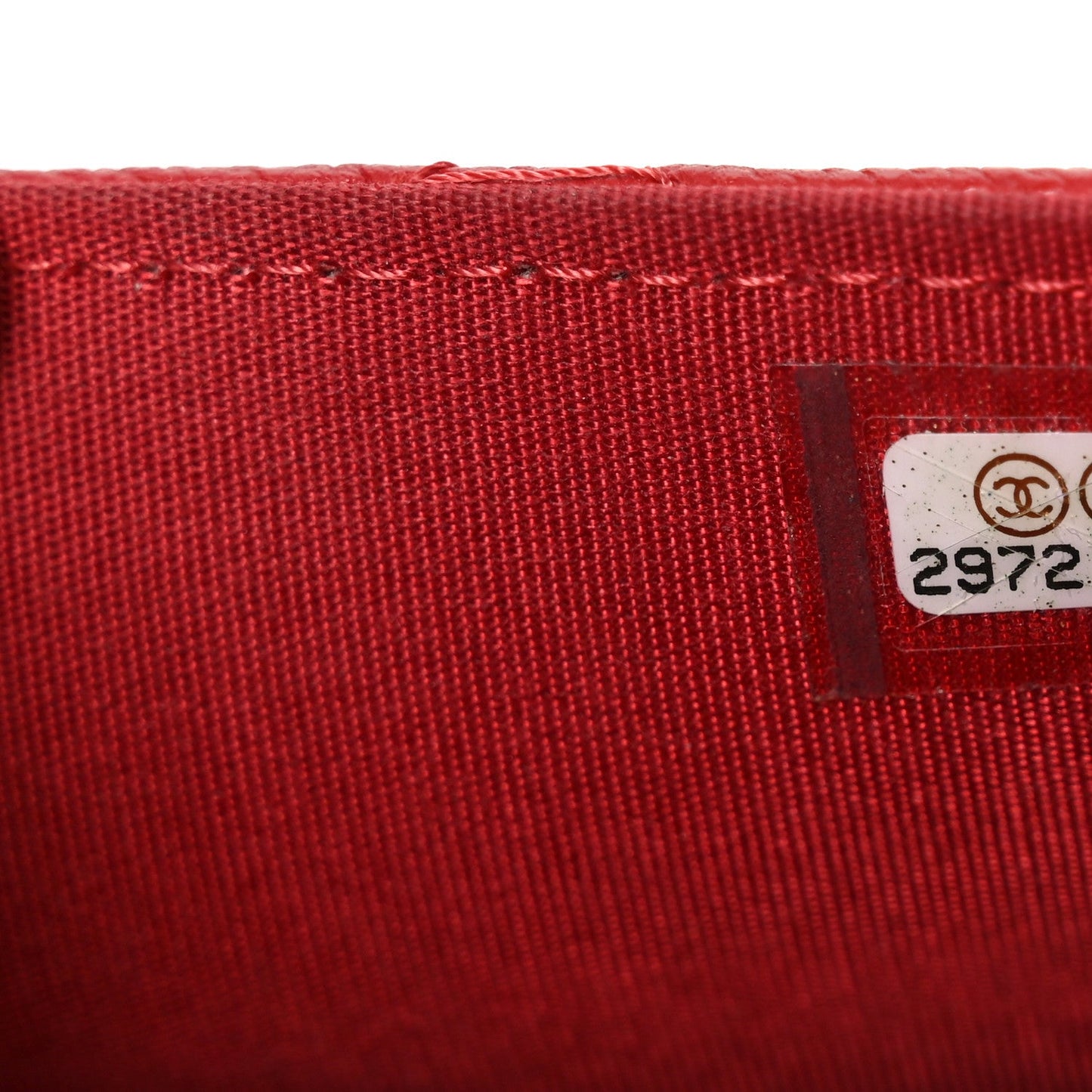 Caviar Quilted Chain Handle Round Phone Holder Red
