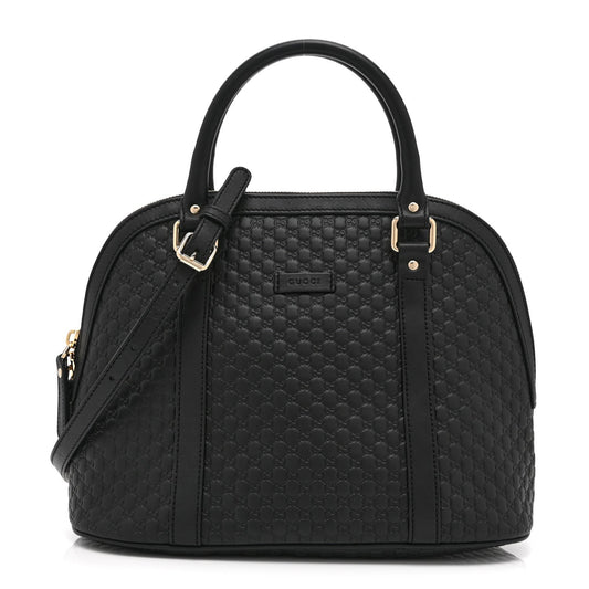 Microguccissima Medium Dome Bag Black