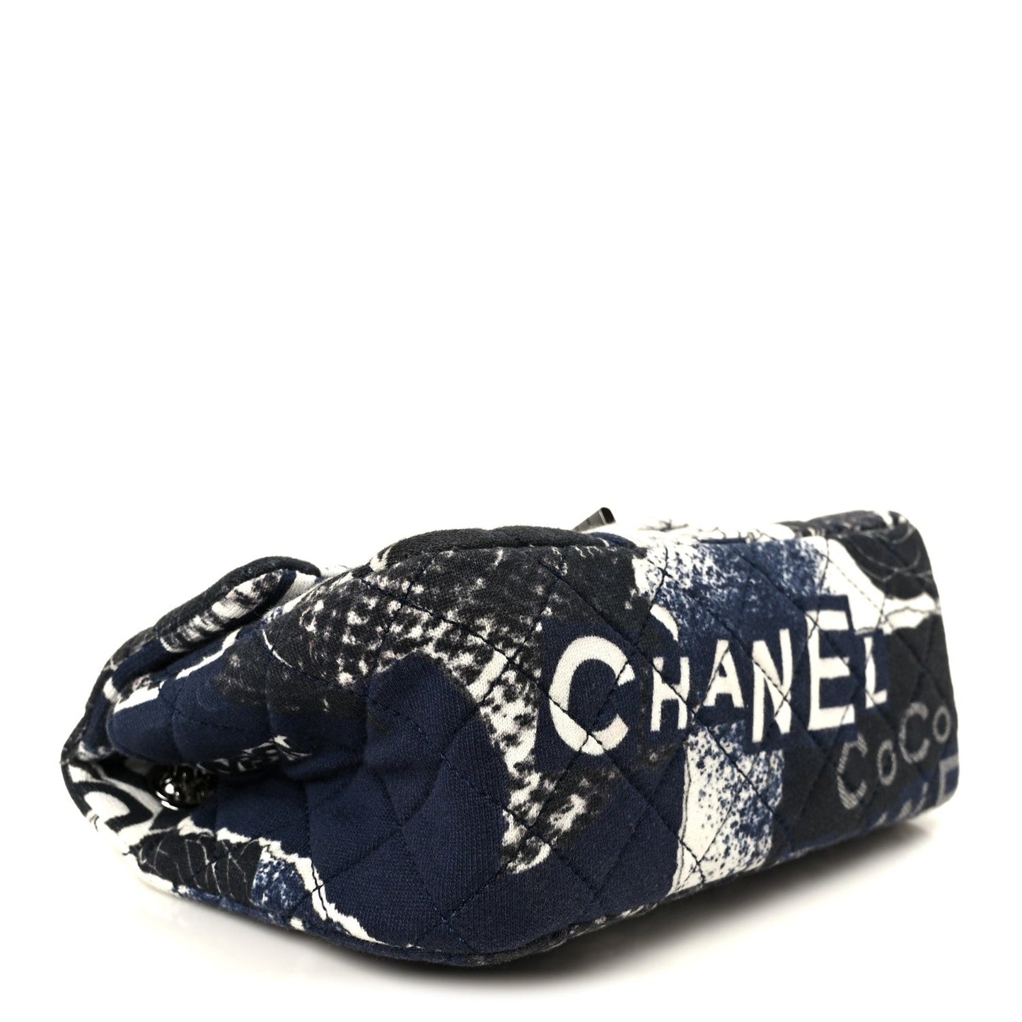 Jersey Quilted Camellia 2.55 Reissue Mini Flap Black White