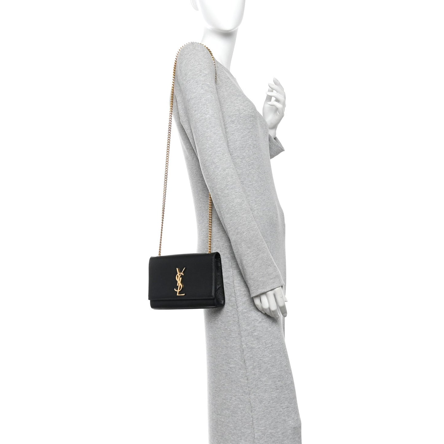 Grain De Poudre Small Monogram Kate Satchel Black