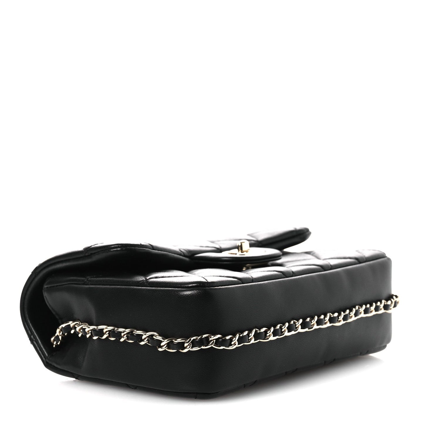 Lambskin Quilted Small My Precious Flap Black
