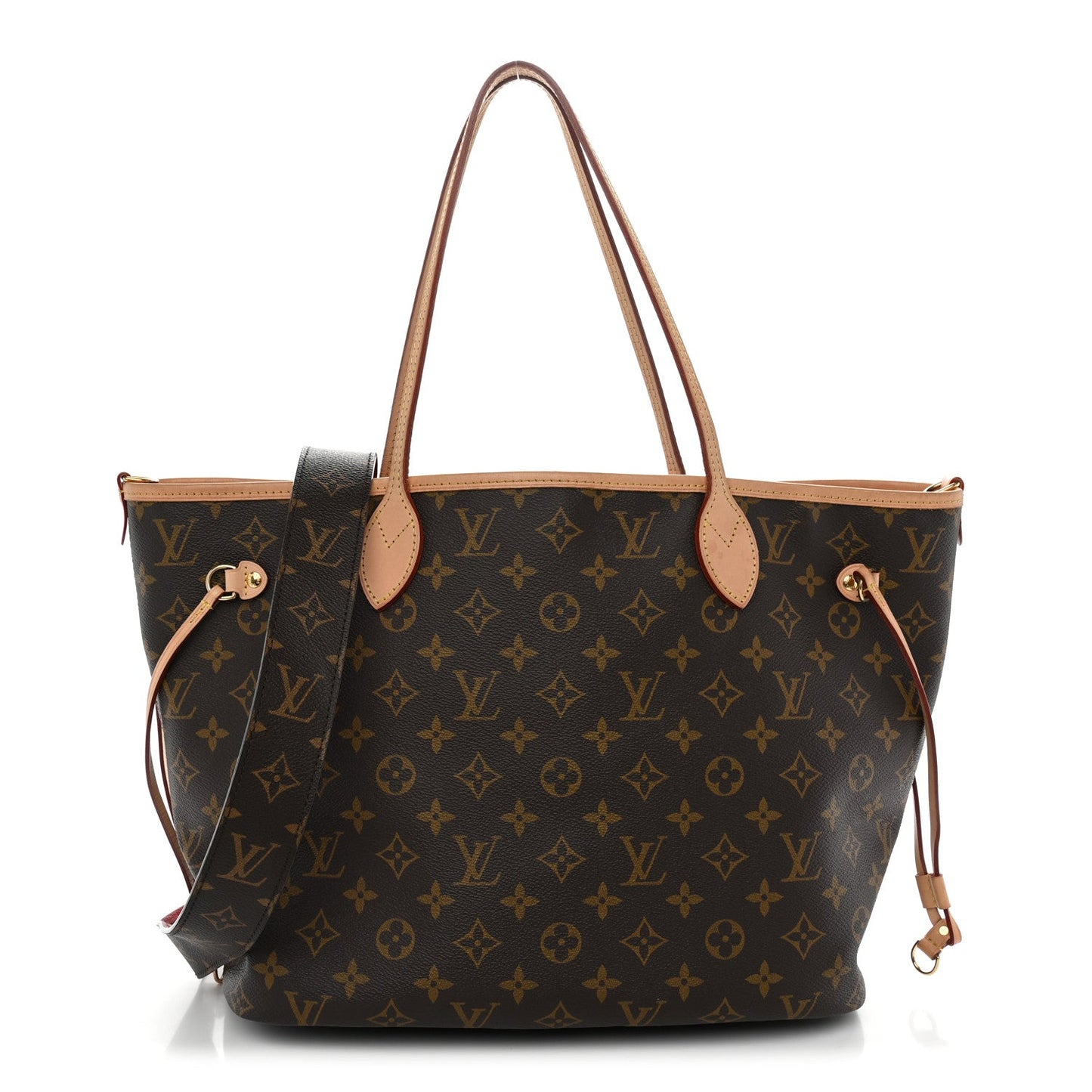 Monogram Inside Out Neverfull Bandouliere MM Rouge Sari