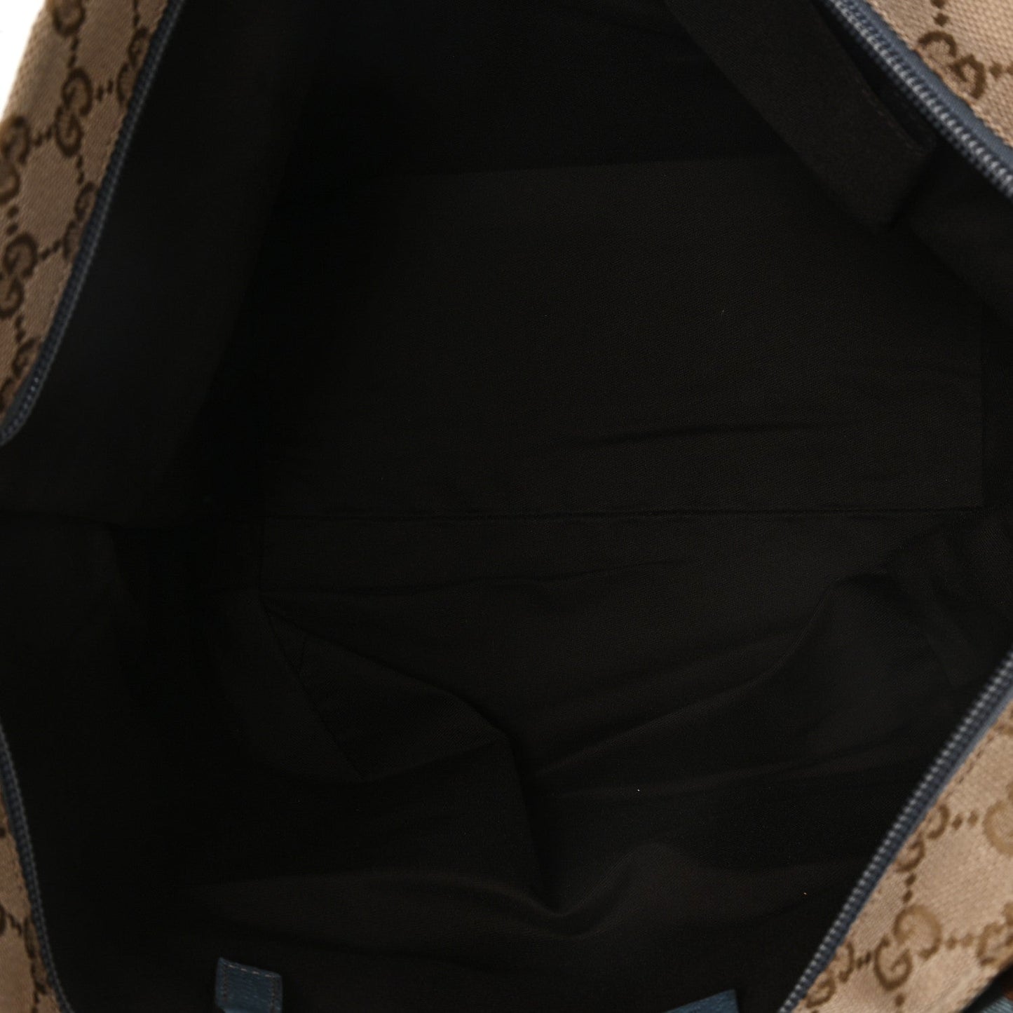 GG Monogram Medium Web Handle Bucket Tote Blue