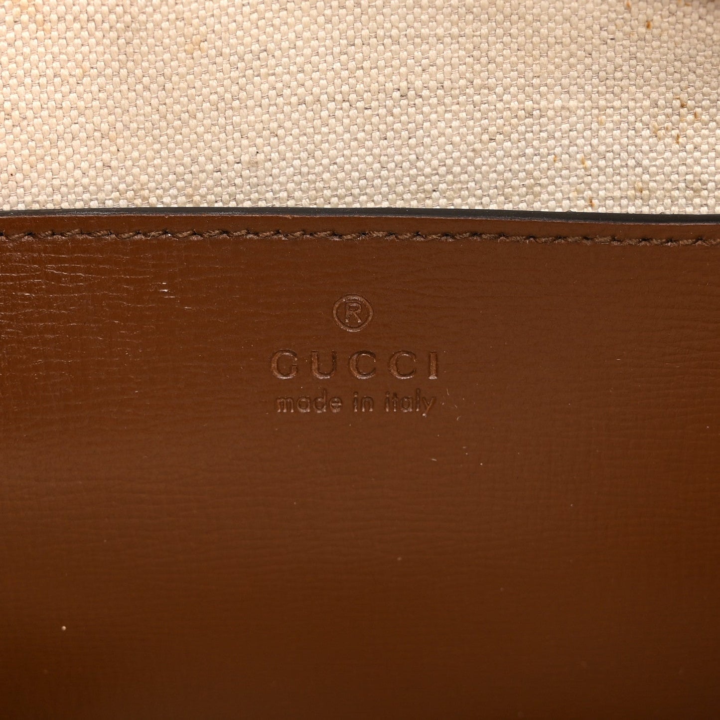 GG Supreme Monogram Azalea Calfskin Retro Interlocking G Flat Messenger Bag Beige Ebony Brown Sugar