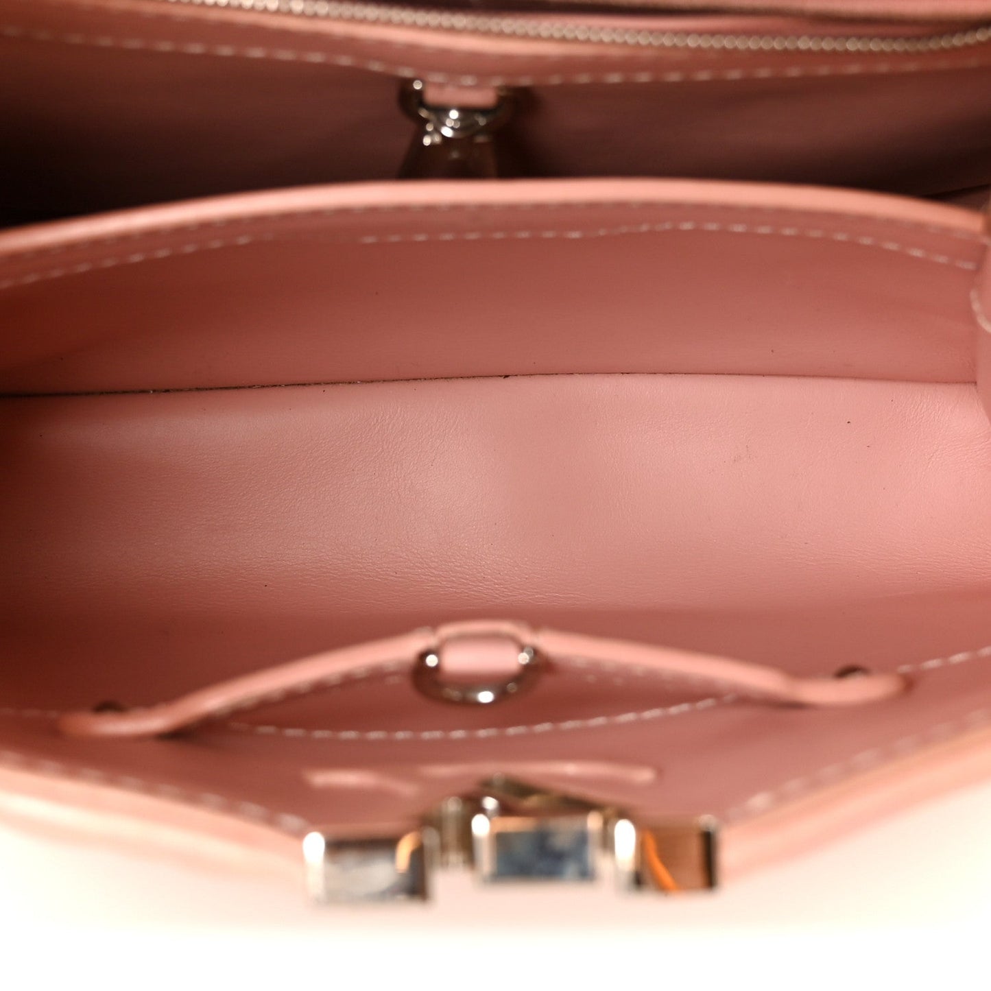 Lambskin Quilted Flower Capucines BB Pink