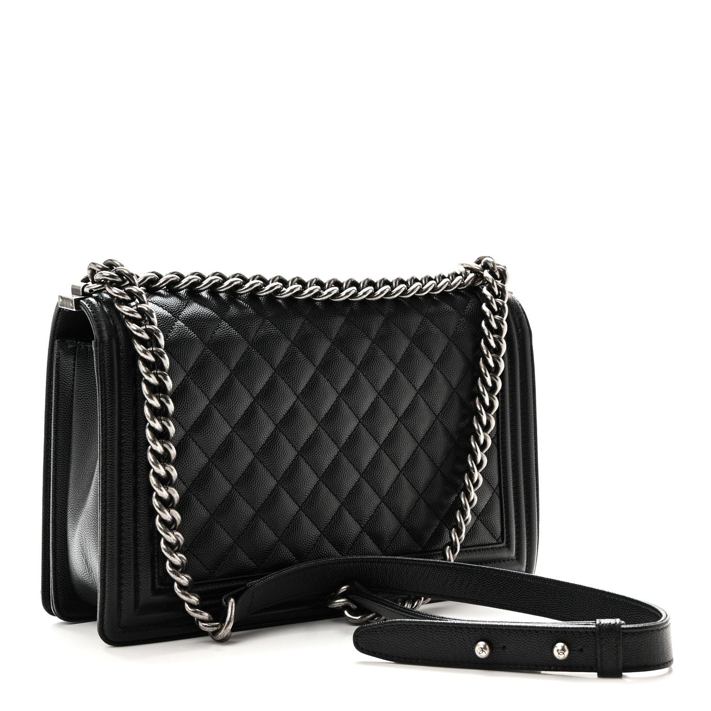 Caviar Quilted New Medium Boy Flap Black