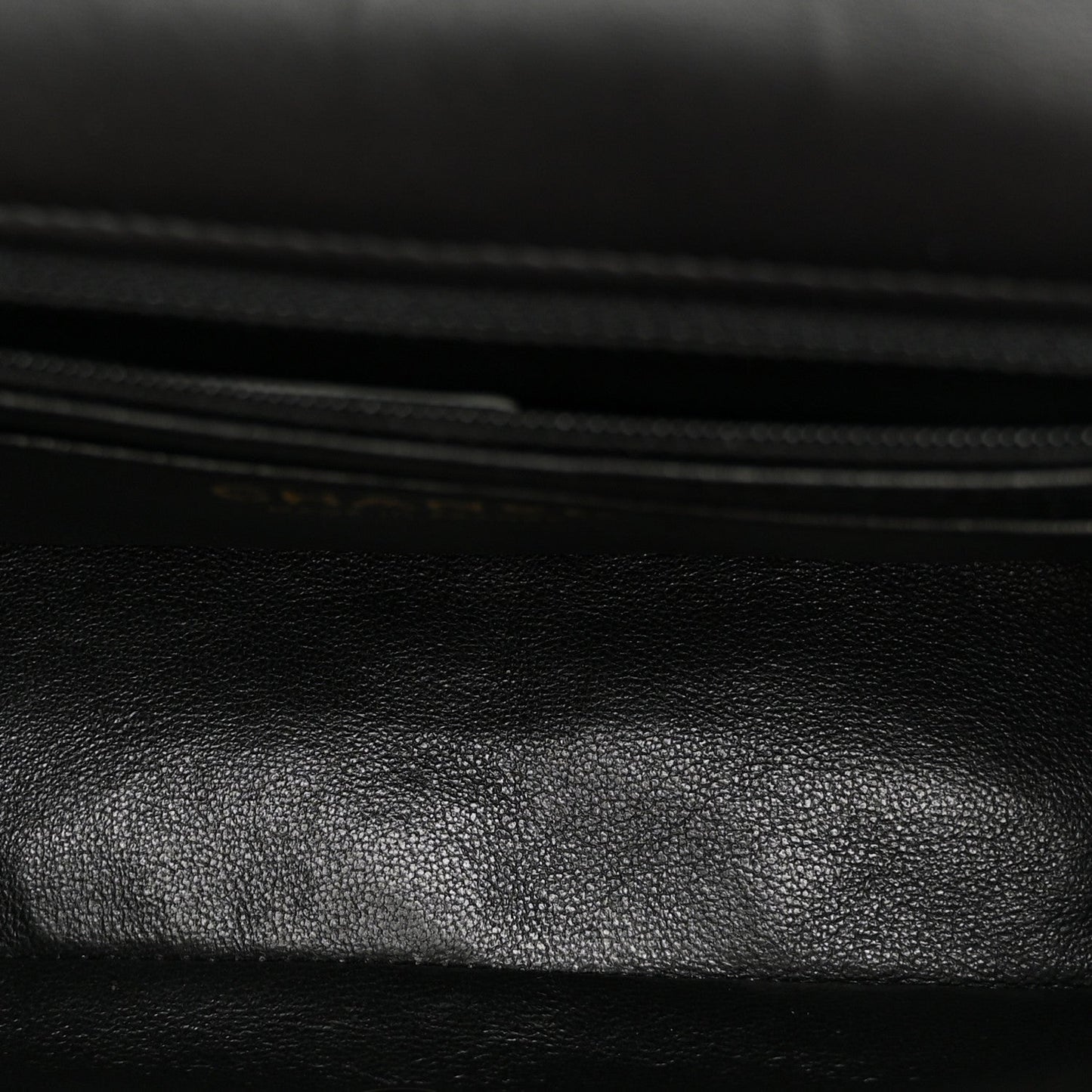 Patent Calfskin Quilted Mini Rectangular Flap Black
