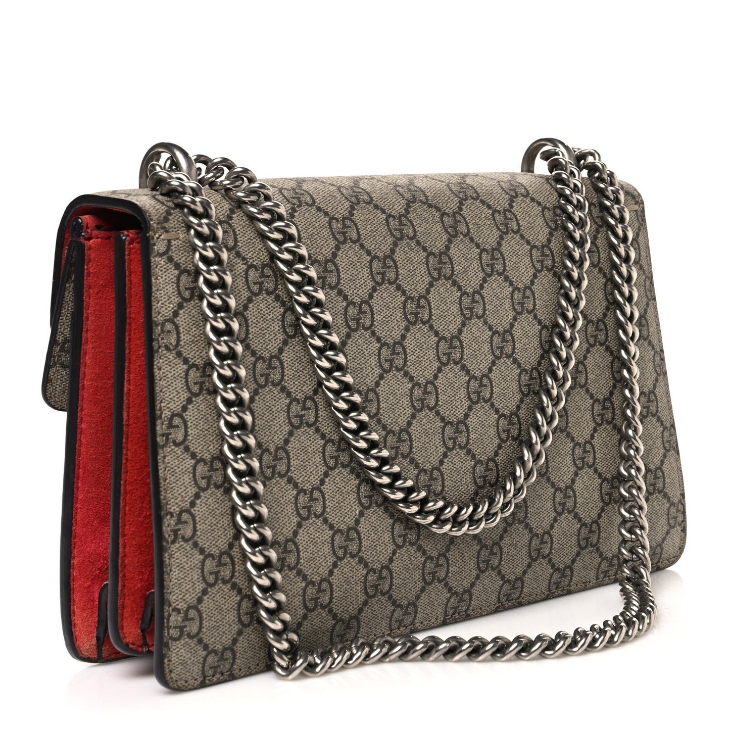 GG Supreme Monogram Small Dionysus Shoulder Bag Red