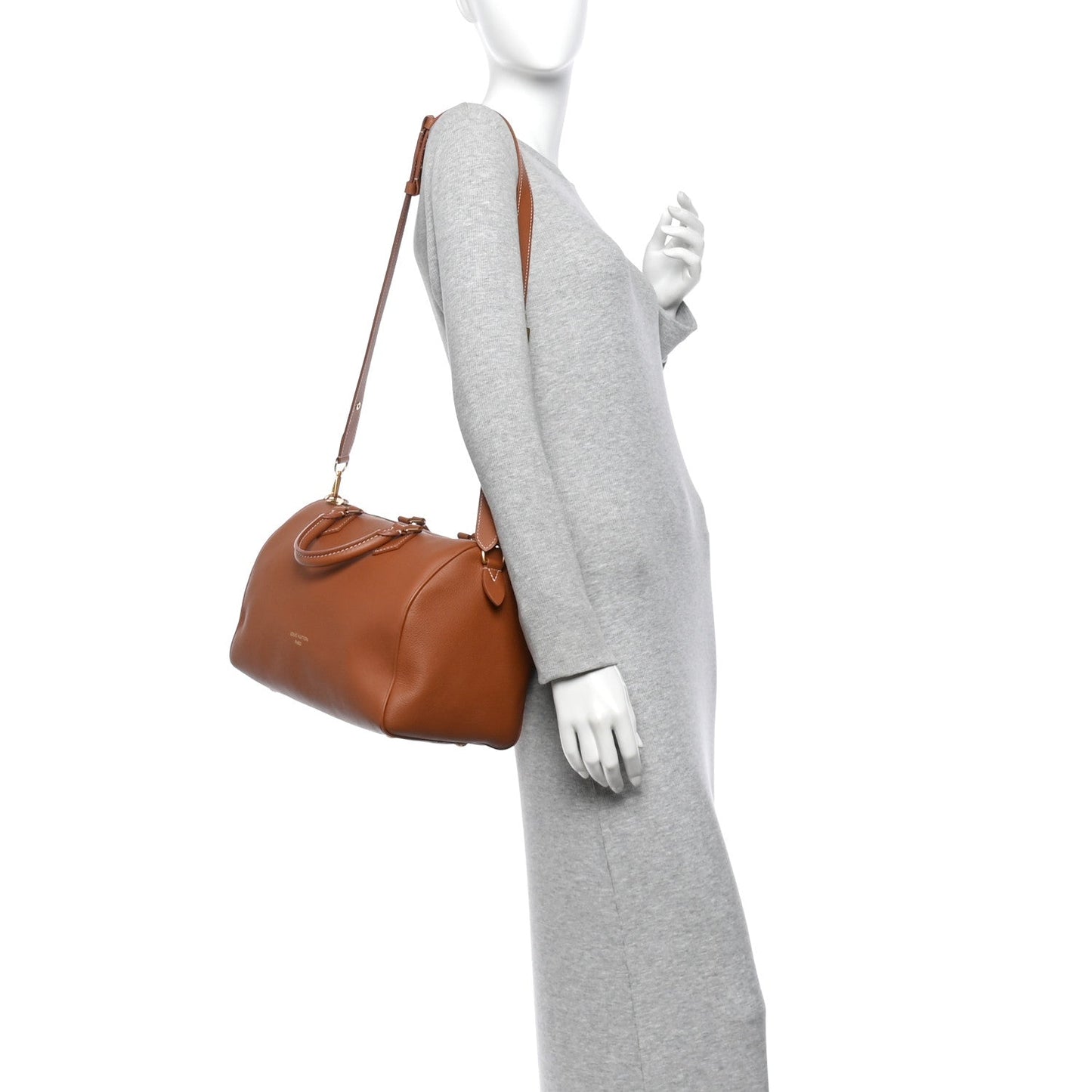 Grained Calfskin Low Key Speedy 30 Cognac