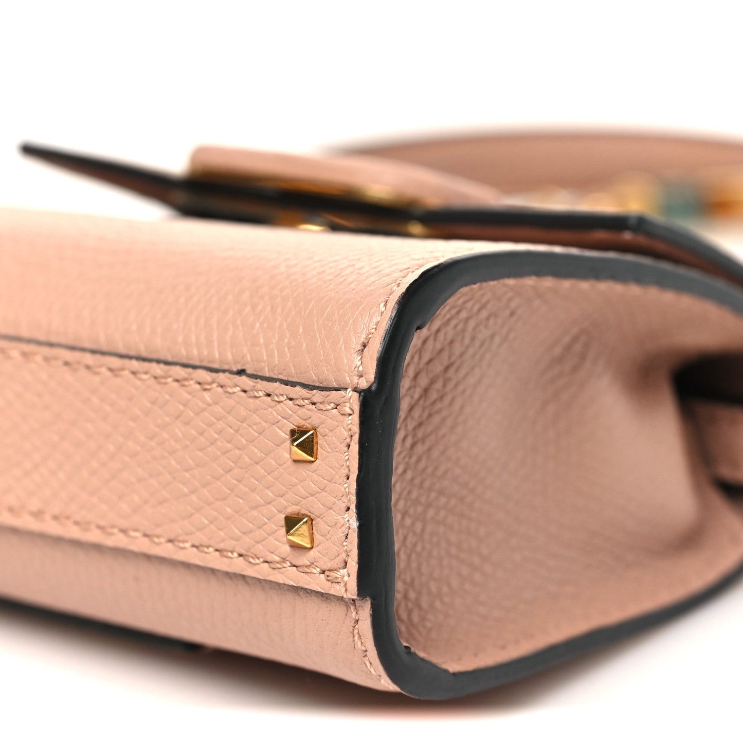 Calfskin Micro VSling Top Handle Bag Rose Cannelle