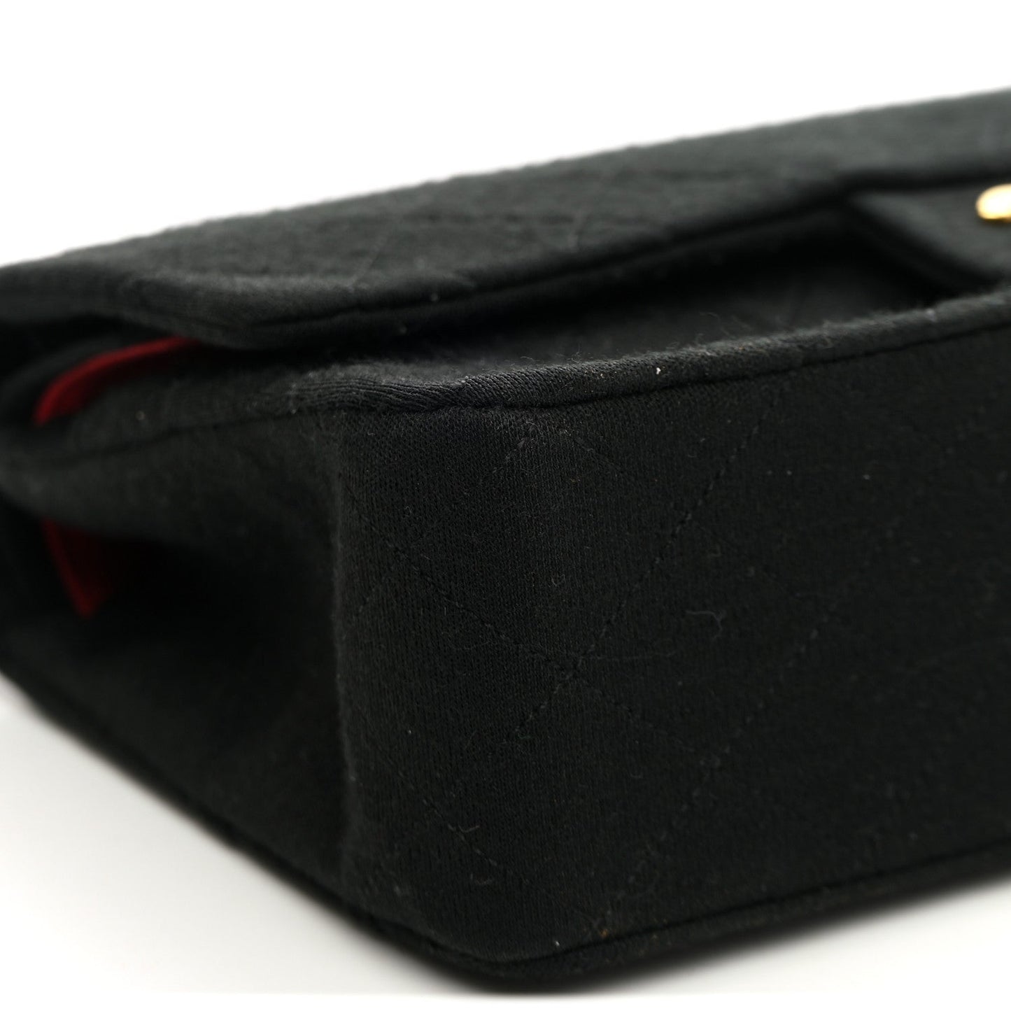 Jersey Quilted Medium Double Flap Black