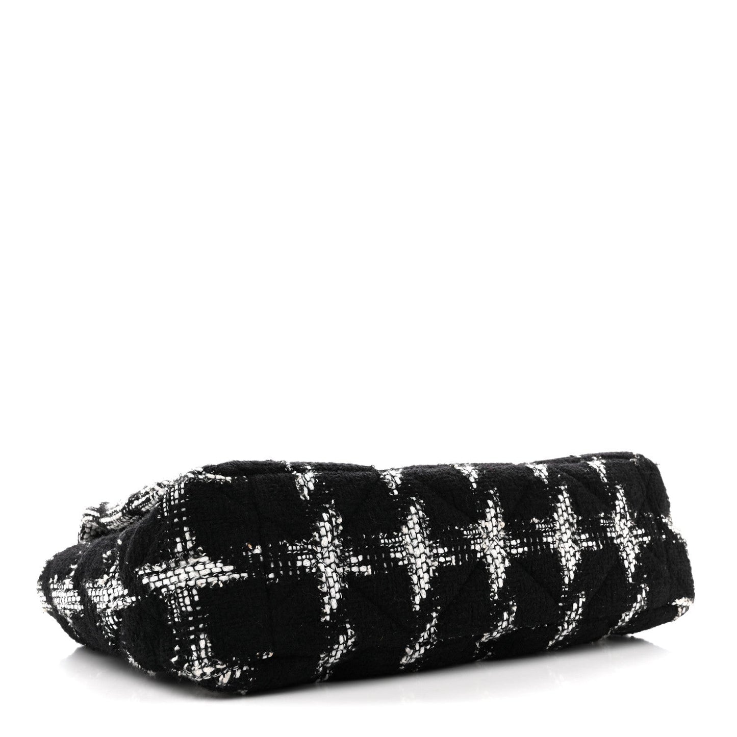 Tweed Quilted Maxi Chanel 19 Flap Black White