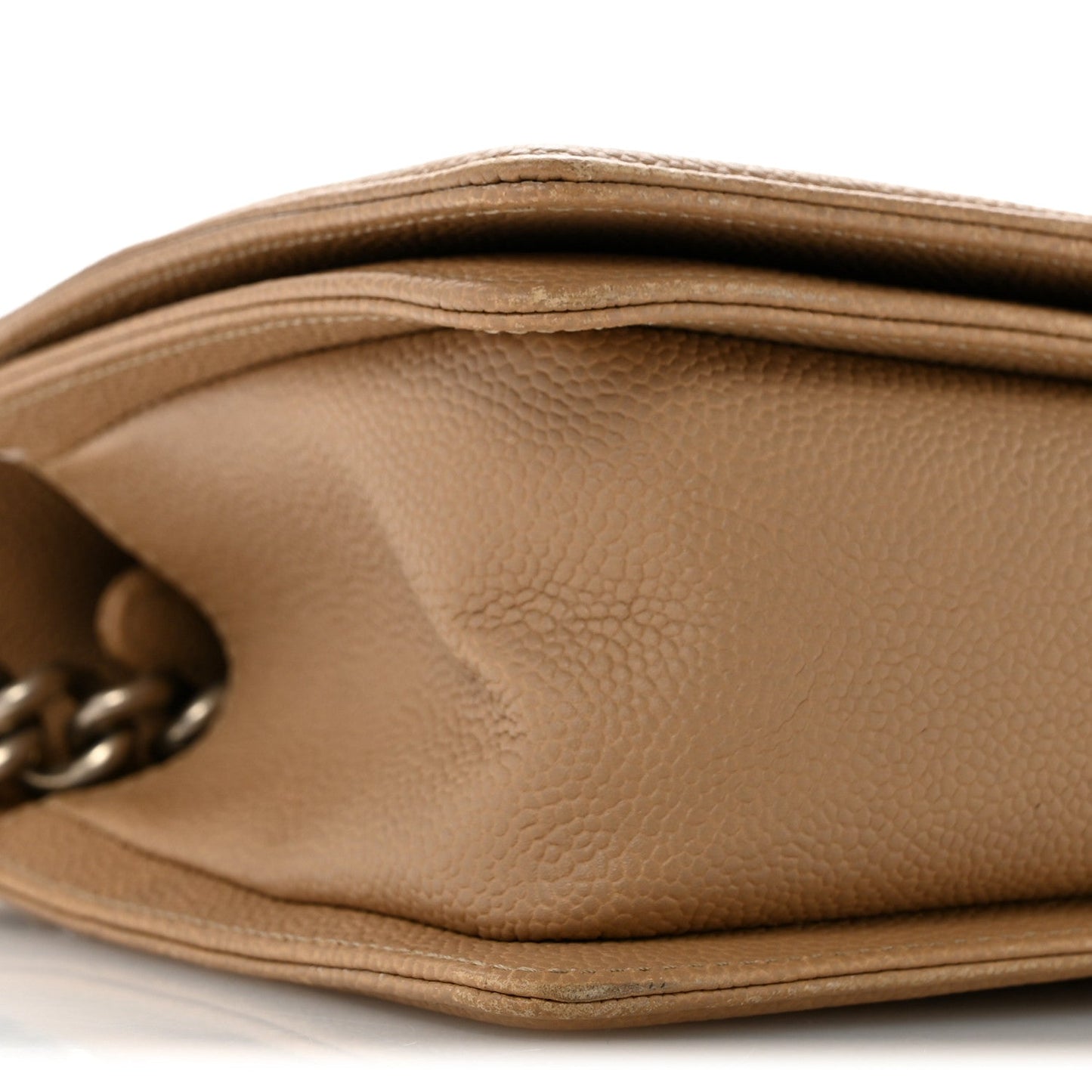 Calfskin Tweed Medium Boy Flap Dark Beige