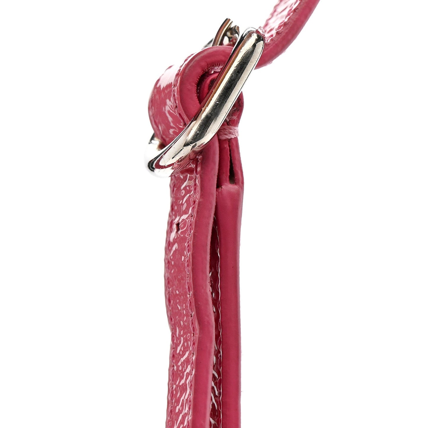 Patent Round As Earth Evening Bag Pink