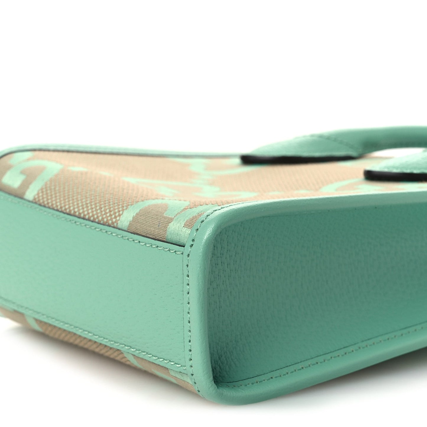Monogram Jumbo GG Textured Dollar Calfskin Mini Tote Bag Pepperlight Mint