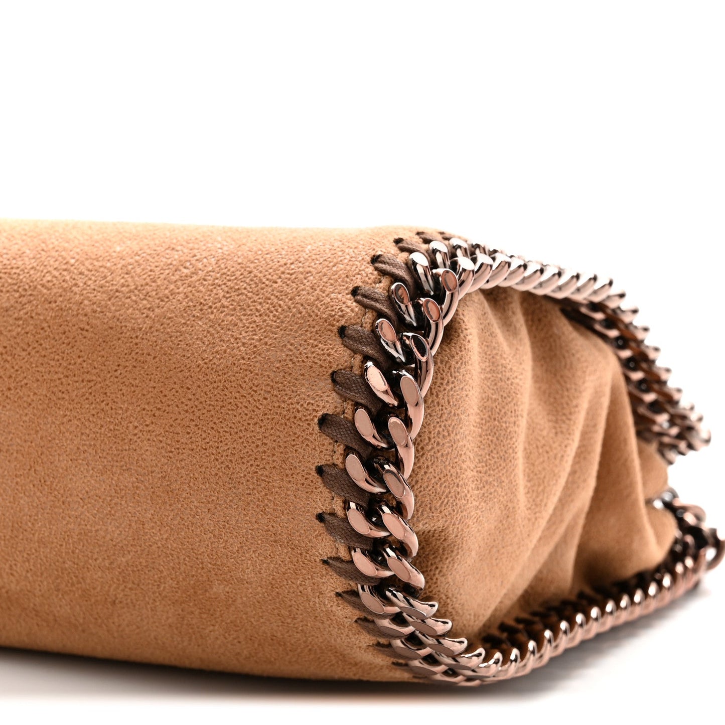 Shaggy Deer Mini Falabella Fold Over Tote Camel