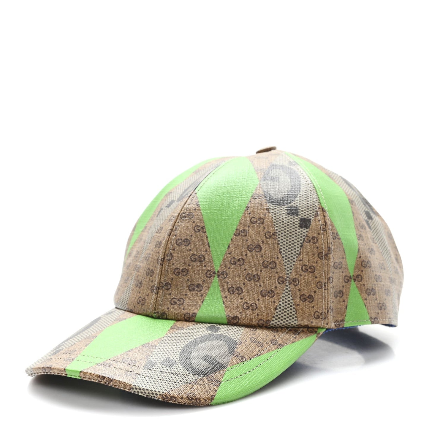 GG Supreme Monogram Mix Textured Patchwork Rhombus Baseball Hat XL Beige