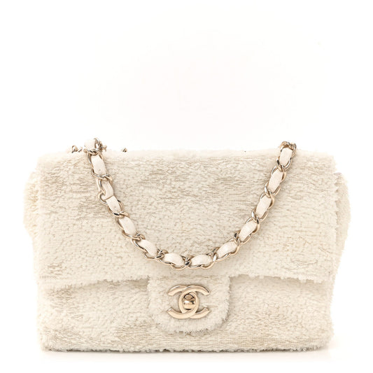 Sequin Small Single Flap White