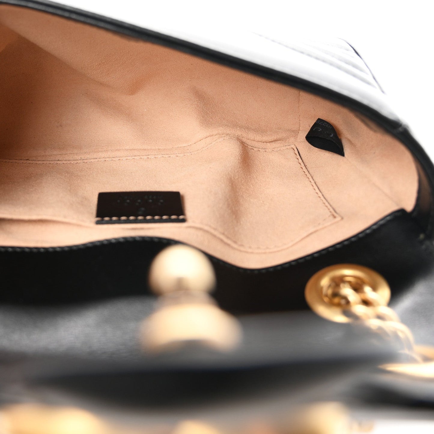 Calfskin Matelasse Mini GG Marmont Shoulder Bag Black