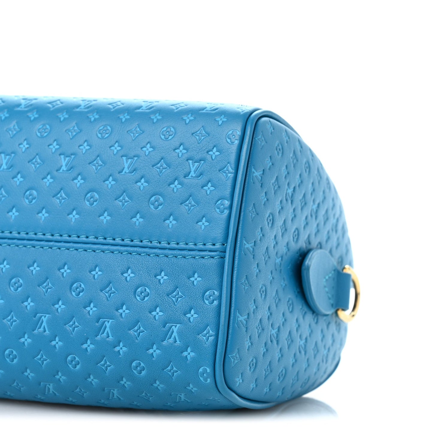 Calfskin Nanogram Embossed Speedy Bandouliere 20 Blue