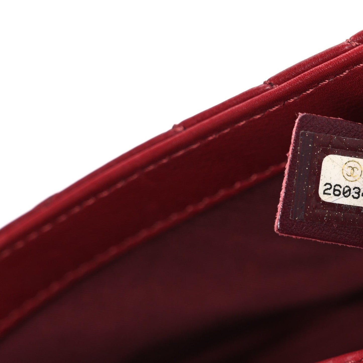 Calfskin Chevron Quilted Mini Rock The Corner Flap Red