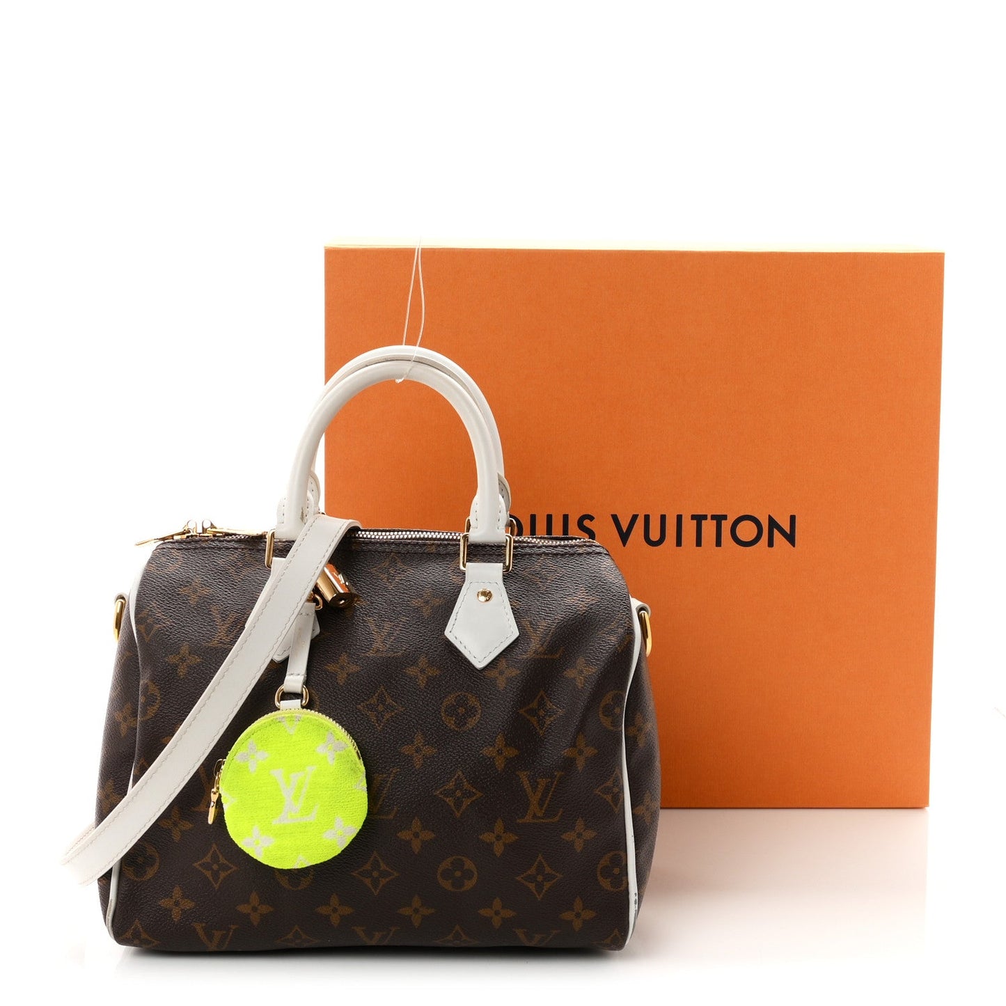 Monogram LV Match Speedy Bandouliere 25 White