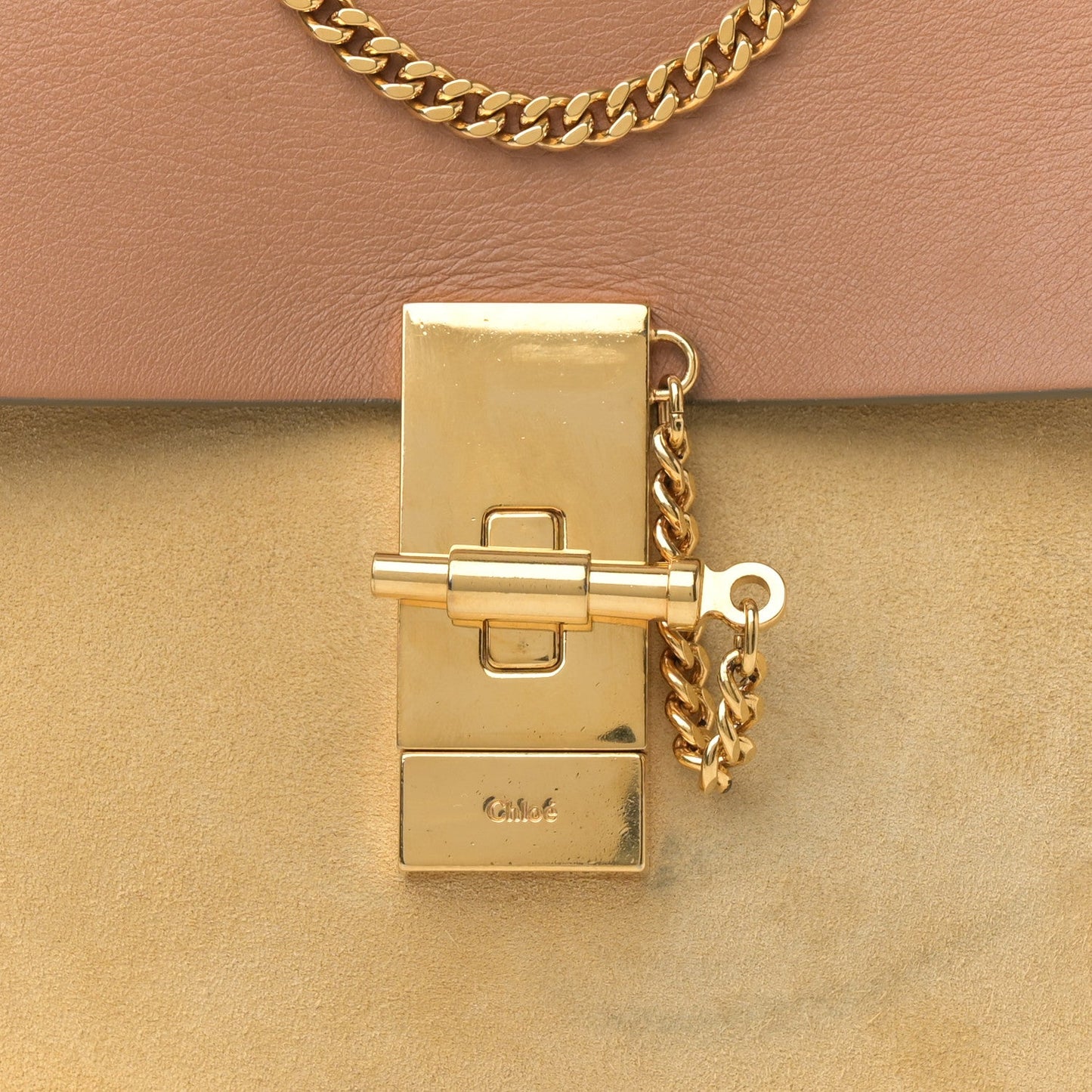 Suede Smooth Calfskin Drew Shoulder Bag Milky Coffee