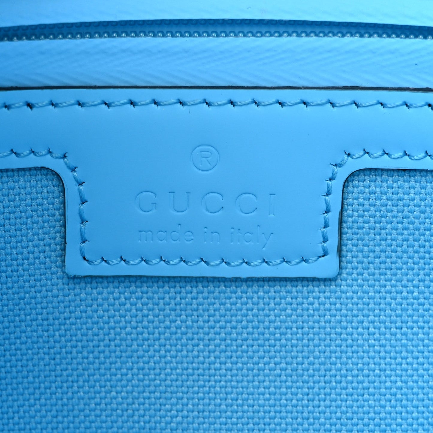 Rubber Effect Monogram GG Crossbody Bag Bright Blue