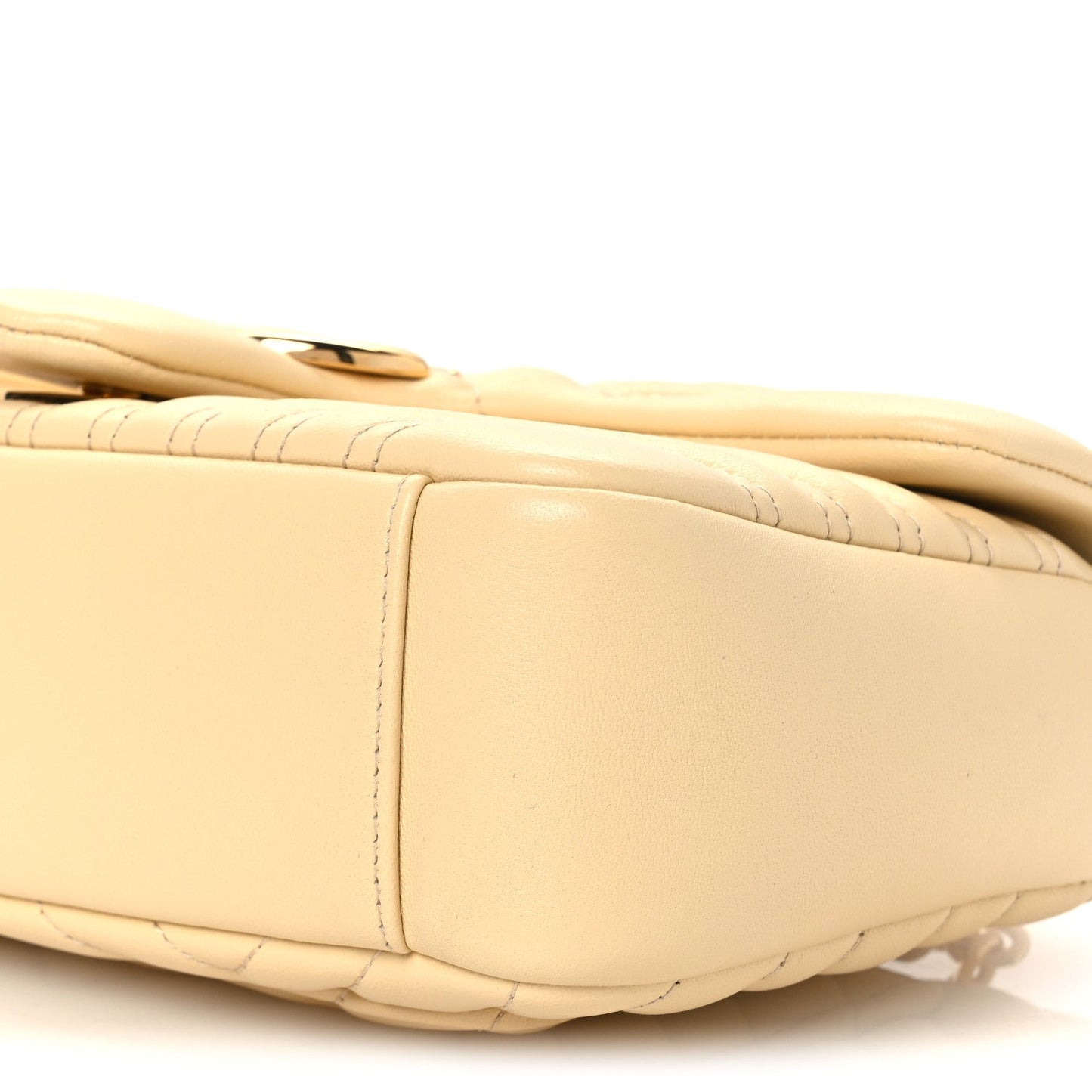 Lambskin Matelasse Medium GG Marmont Shoulder Bag Light Yellow