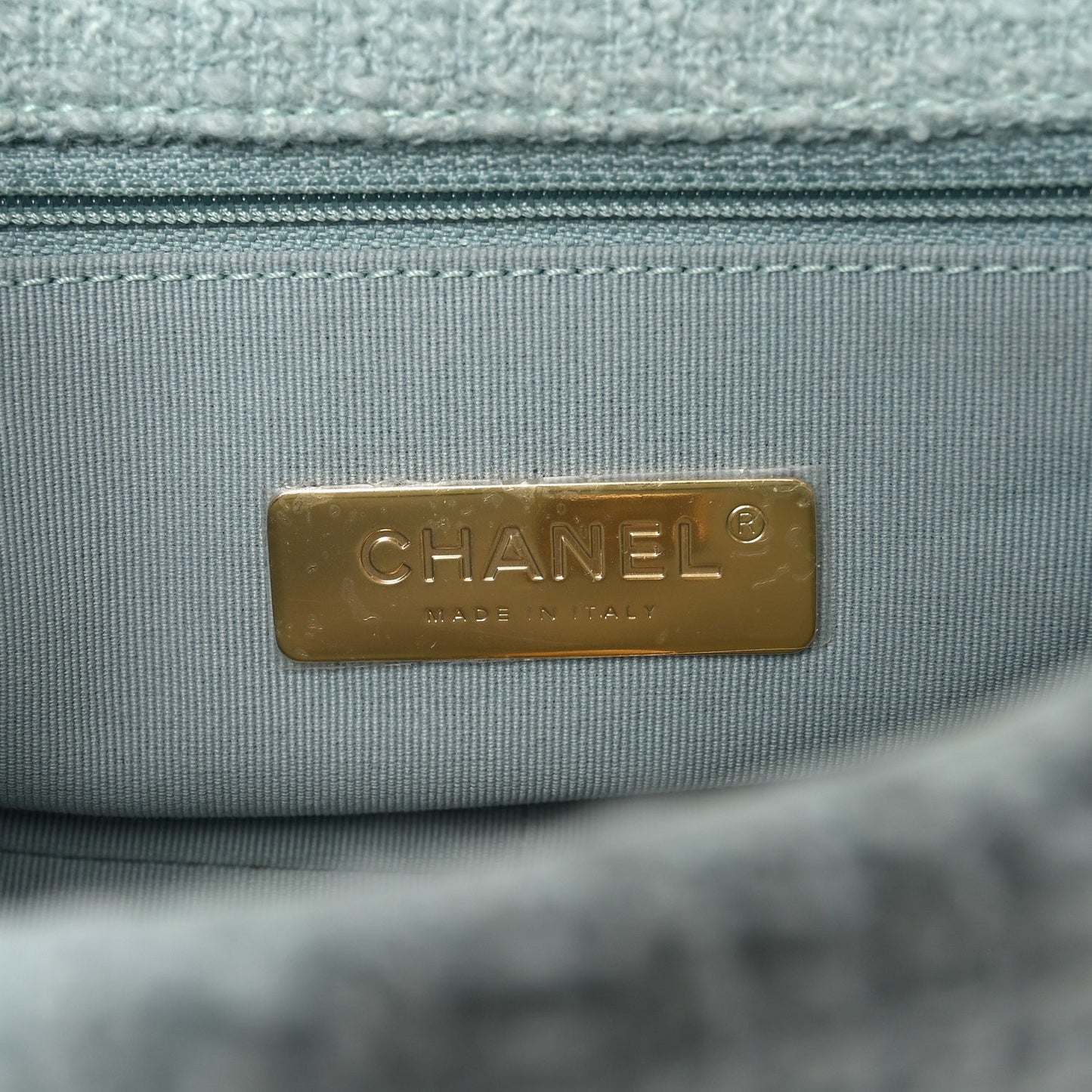 Tweed Quilted Medium Chanel 19 Flap Blue Multicolor