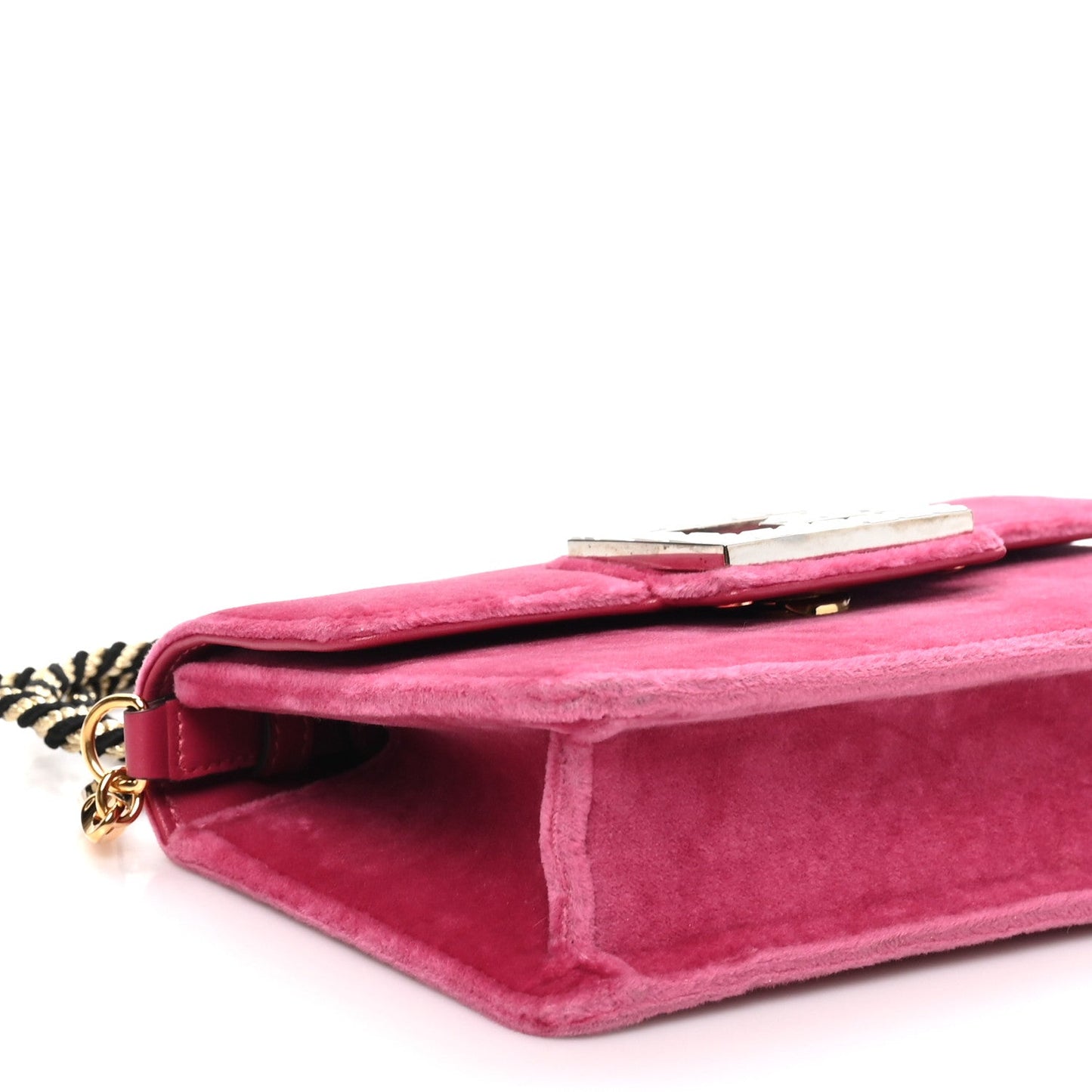 Velvet Crystal Square G Shoulder Bag Light Raspberry Rose