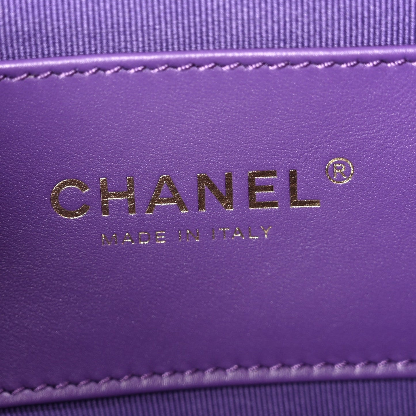Lambskin Quilted Small Messenger Bag Purple