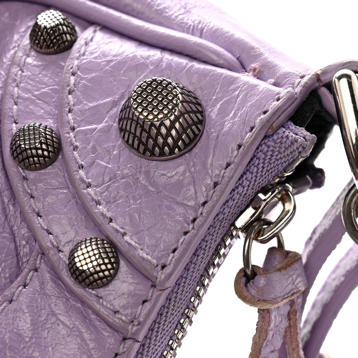 Agneau Arena Le Cagole Mini Purse With Chain Lilac