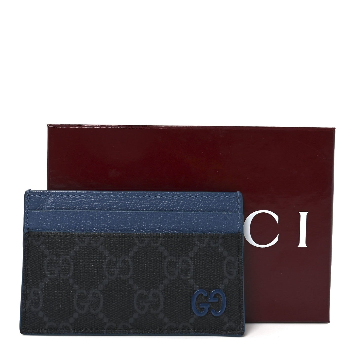 GG Supreme Monogram Bi-Color Card Holder