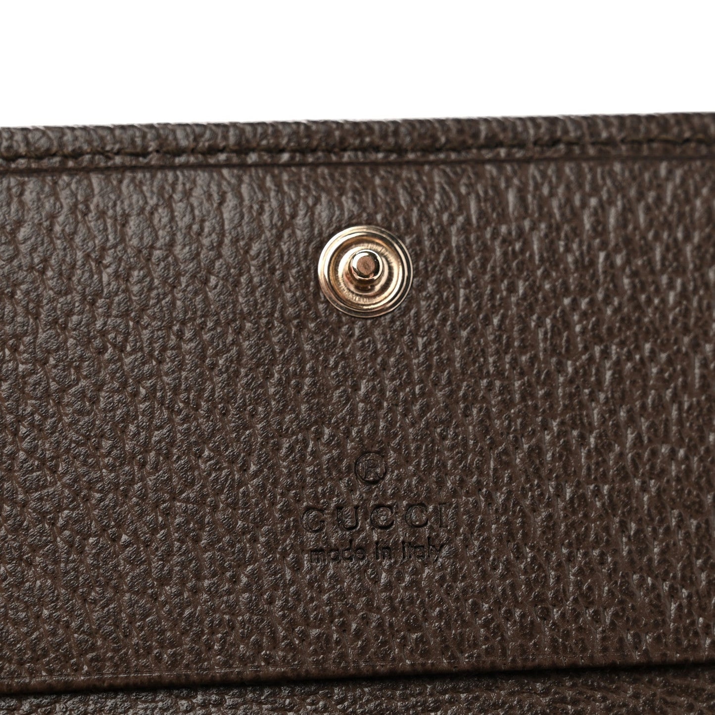GG Supreme Monogram Web Ophidia Small Wallet Beige Dark Brown